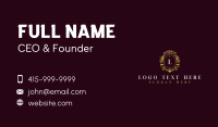 Elegant Flower Crest Business Card