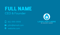 Water Droplet Lettermark Business Card