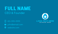 Water Droplet Lettermark Business Card Design