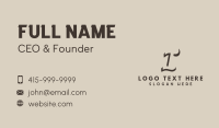 Brown Company Letter I Business Card