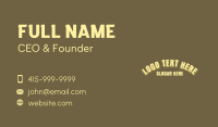 Vintage Rustic Wordmark Business Card