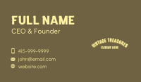 Vintage Rustic Wordmark Business Card Image Preview