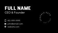 Chic Circle Text Font Business Card Image Preview