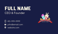 Popcorn Slushy Drink Snacks Business Card