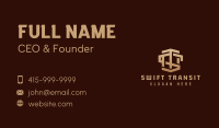 Shield Monogram Letter T and S Business Card Image Preview