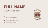 Retro Burger Dining Business Card