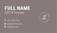 Lifestyle Brand Letter Business Card