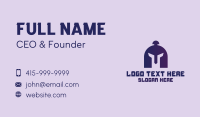 Purple Gladiator Helmet  Business Card Design