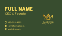 Golden Crown Letter A & W Business Card