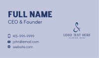 Stylish Ampersand Symbol Business Card
