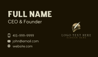 Book Quill Pen Business Card