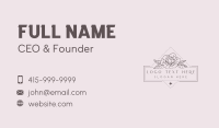 Peony Floral Bloom Business Card Design