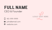 Feminine Brand Letter Business Card