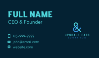 Intertwined Ampersand Lettering Business Card Image Preview