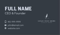 Feather Quill Writer Business Card