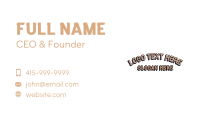 Simple Texture Wordmark Business Card