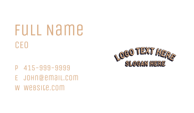 Simple Texture Wordmark Business Card
