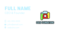 Colorful Camera Outline Business Card