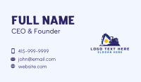 Excavator Drill Construction Business Card