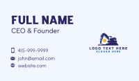 Excavator Drill Construction Business Card Design