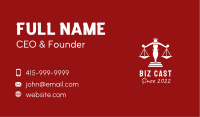Legal Justice Scale Business Card