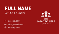 Legal Service Business Card example 1