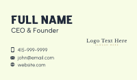 Minimalist Serif Wordmark Business Card
