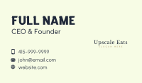 Minimalist Serif Wordmark Business Card Image Preview