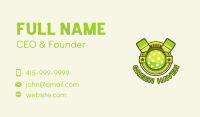 Green Pickleball Emblem Business Card Image Preview