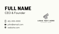 Grey Rabbit Outline Business Card Design