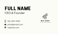 Grey Rabbit Outline Business Card