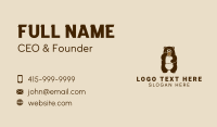Brown Grizzly Bear  Business Card Design