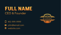 Luxury Crest Gold Business Card