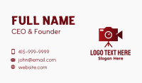 Red Film Camera Business Card