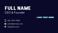 Digital Glitch Wordmark Business Card