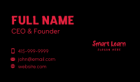 Horror Skate Shop Wordmark Business Card
