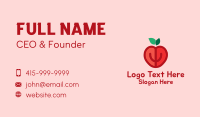 Apple Fruit Heart  Business Card Design