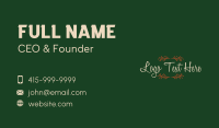 Christmas Holly Wordmark  Business Card Design