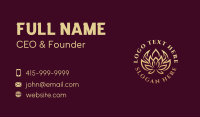 Golden Wellness Lotus  Business Card