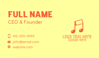 Mobile Musical Note  Business Card Design