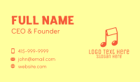 Mobile Musical Note  Business Card