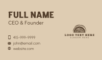 Sawmill Woodcutter Carpentry Business Card