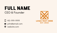 Orange Square Weave Textile  Business Card Design