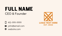 Orange Square Weave Textile  Business Card