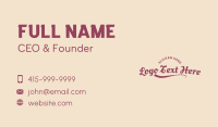 Cursive Classic Vintage  Business Card