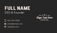 Star Hipster Wordmark Business Card Design