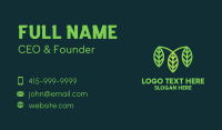 Organic Green Leaves Business Card