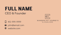 Business Advisory Letter E Business Card