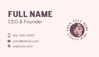 Round Woman Face Business Card