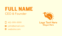 Orange Sun Bird Business Card Design